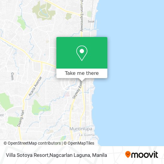Villa Sotoya Resort,Nagcarlan Laguna map