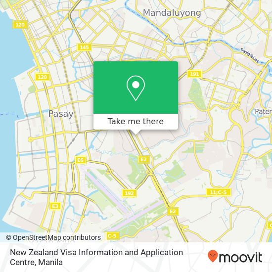 New Zealand Visa Information and Application Centre map