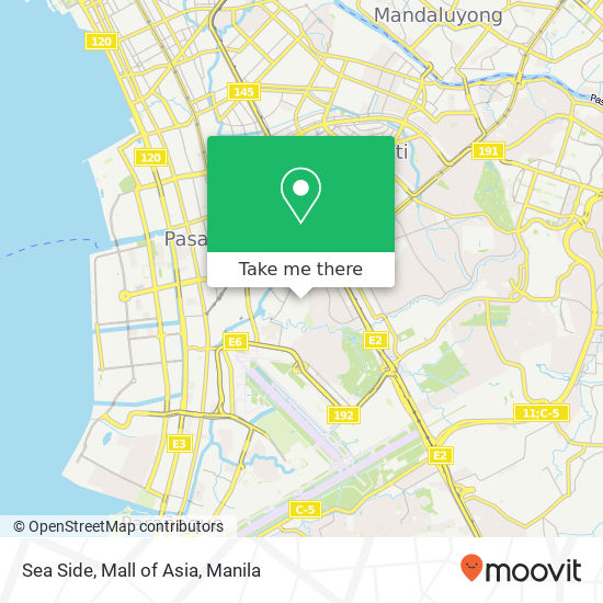 Sea Side, Mall of Asia map