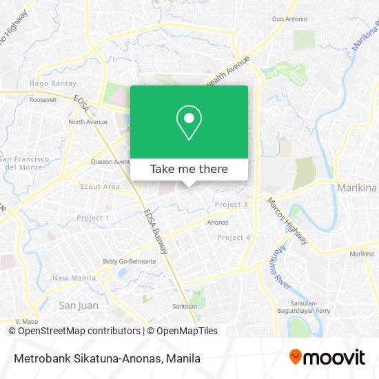 Metrobank Sikatuna-Anonas map