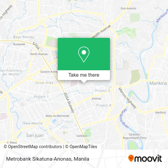 Metrobank Sikatuna-Anonas map