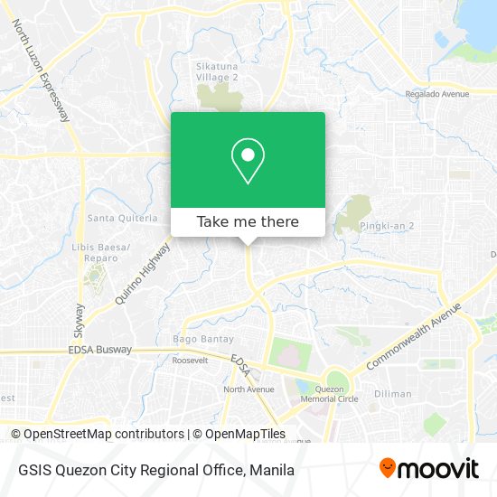 GSIS Quezon City Regional Office map