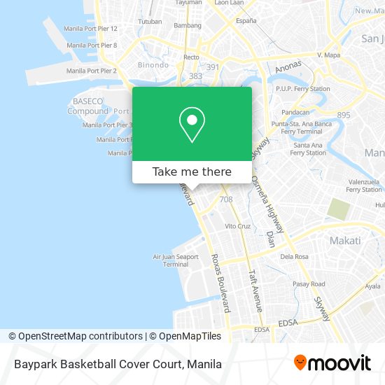 Baypark Basketball Cover Court map