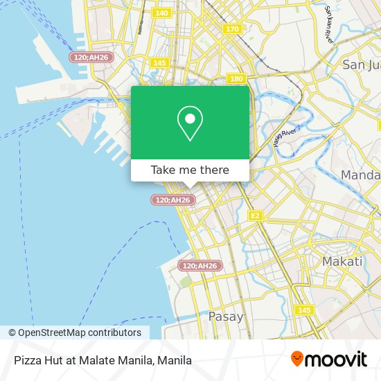 Pizza Hut at Malate Manila map