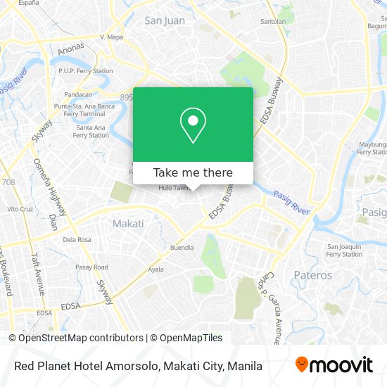 Red Planet Hotel Amorsolo, Makati City map