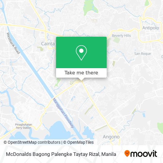 McDonalds Bagong Palengke Taytay Rizal map