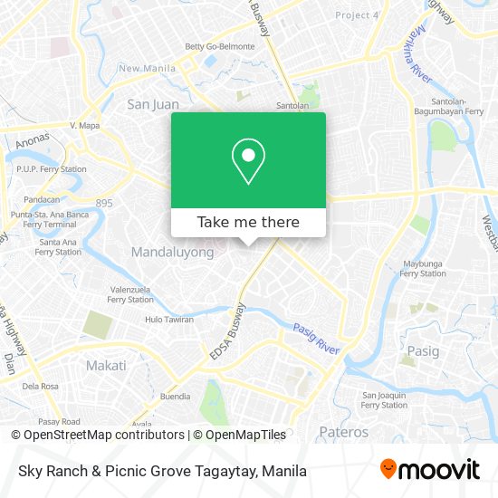 Sky Ranch & Picnic Grove Tagaytay map