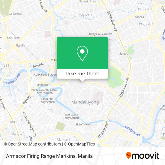 Armscor Firing Range Marikina map