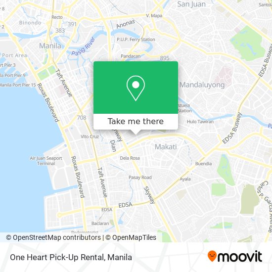 One Heart Pick-Up Rental map