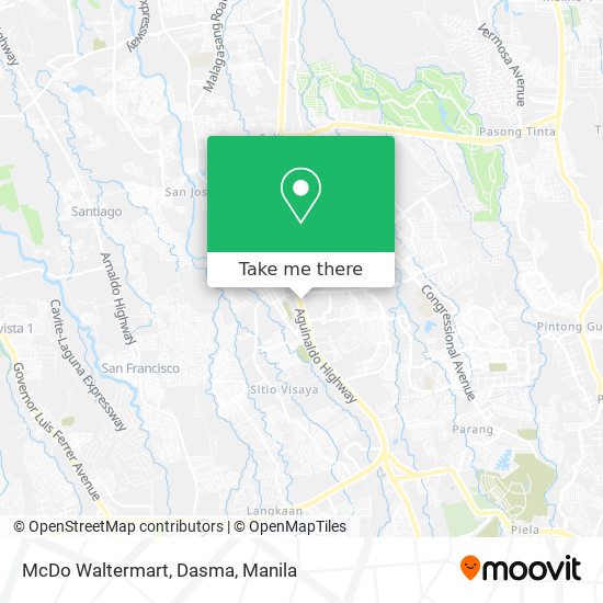 McDo Waltermart, Dasma map