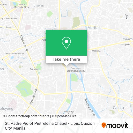 St. Padre Pio of Pietrelcina Chapel - Libis, Quezon City map