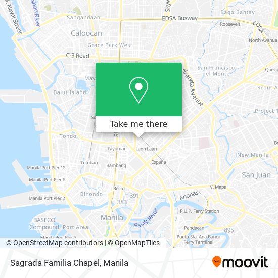 Sagrada Familia Chapel map