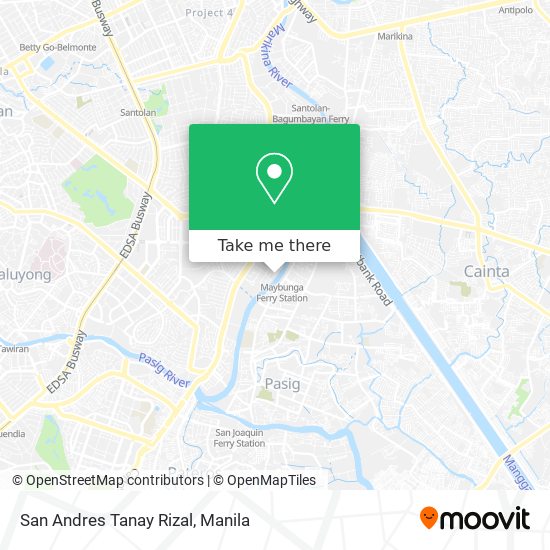 San Andres Tanay Rizal map