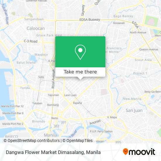Dangwa Flower Market Dimasalang map