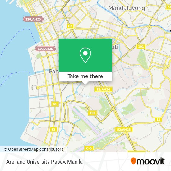 Arellano University Pasay map