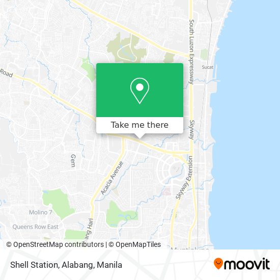 Shell Station, Alabang map