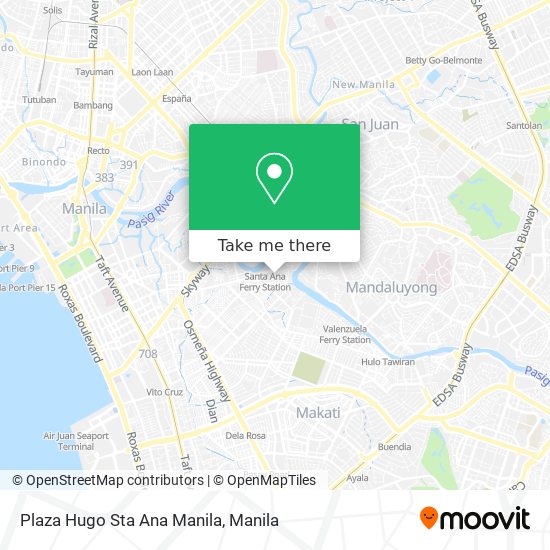 Plaza Hugo Sta Ana Manila map