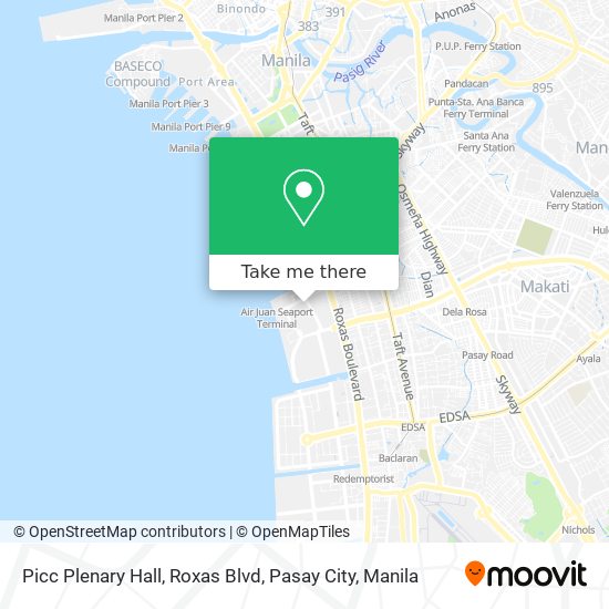Picc Plenary Hall, Roxas Blvd, Pasay City map
