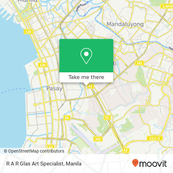 R A R Glas Art Specialist map