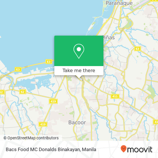 Bacs Food MC Donalds Binakayan map