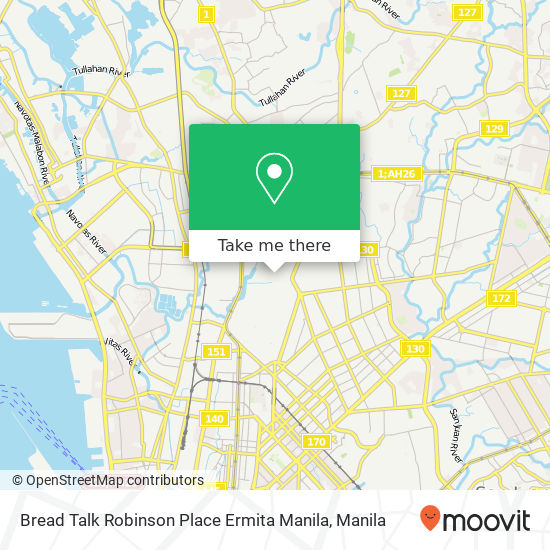 Bread Talk Robinson Place Ermita Manila map
