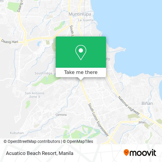 Acuatico Beach Resort map