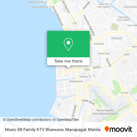 Music 88 Family KTV Bluewave, Macapagal map