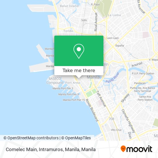 Comelec Main, Intramuros, Manila map