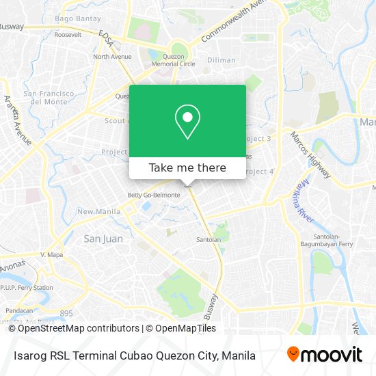 Isarog RSL Terminal Cubao Quezon City map