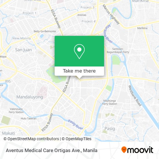 Aventus Medical Care Ortigas Ave. map