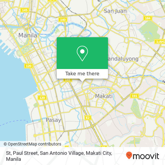 St, Paul Street, San Antonio Village, Makati City map