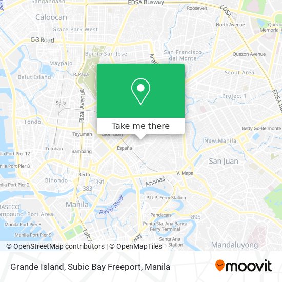 Grande Island, Subic Bay Freeport map