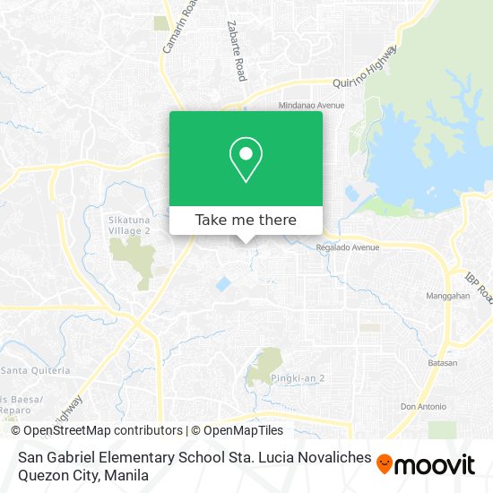 San Gabriel Elementary School Sta. Lucia Novaliches Quezon City map