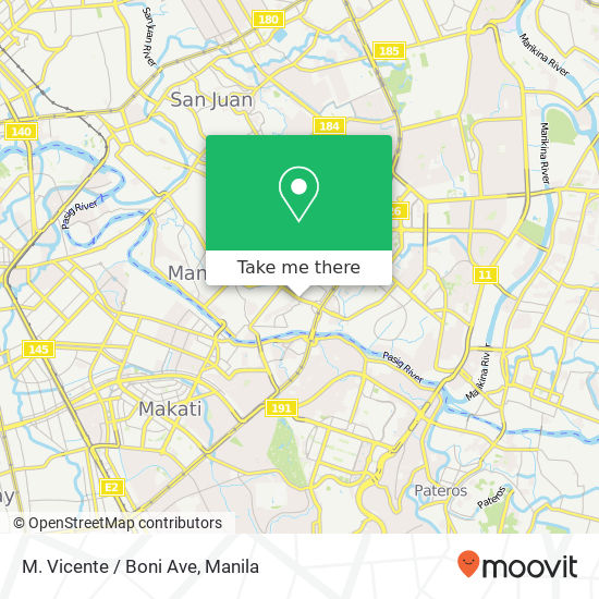 M. Vicente / Boni Ave map