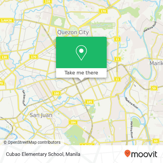 Cubao Elementary School map