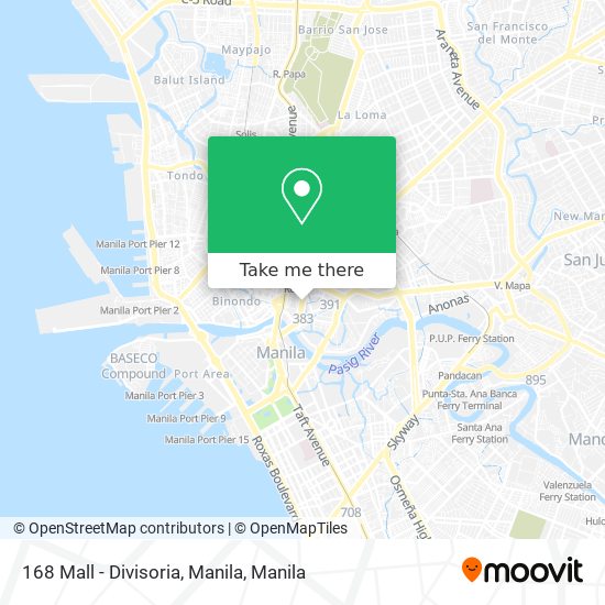 168 Mall - Divisoria, Manila map