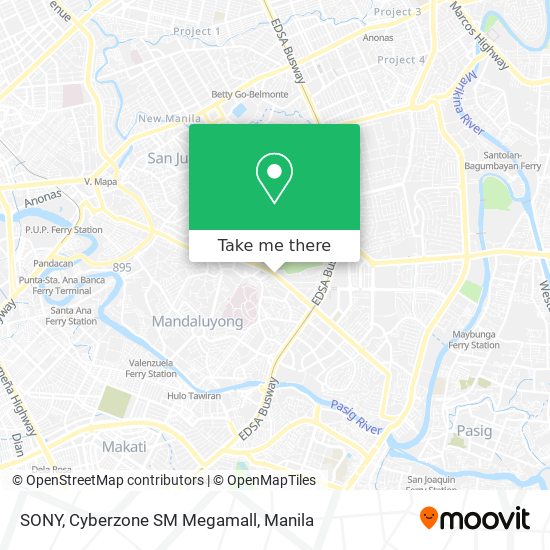 SONY, Cyberzone SM Megamall map