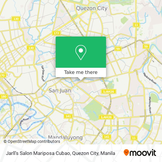Jarll's Salon Mariposa Cubao, Quezon City map