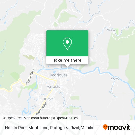 Noah's Park, Montalban, Rodriguez, Rizal map