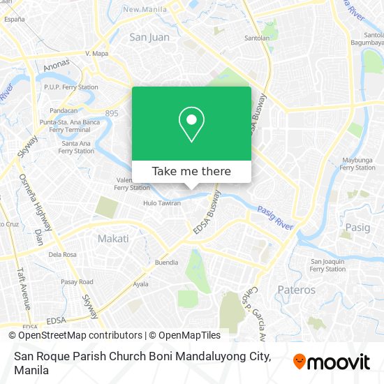 San Roque Parish Church Boni Mandaluyong City map