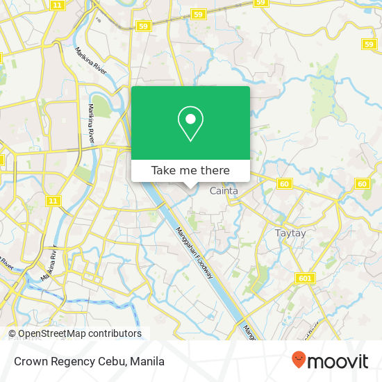 Crown Regency Cebu map