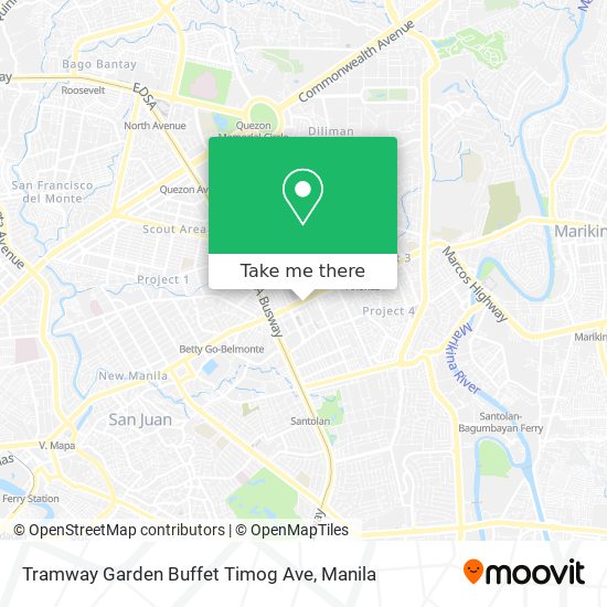 Tramway Garden Buffet Timog Ave map