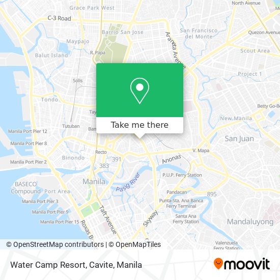 Water Camp Resort, Cavite map