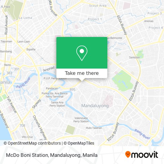 McDo Boni Station, Mandaluyong map