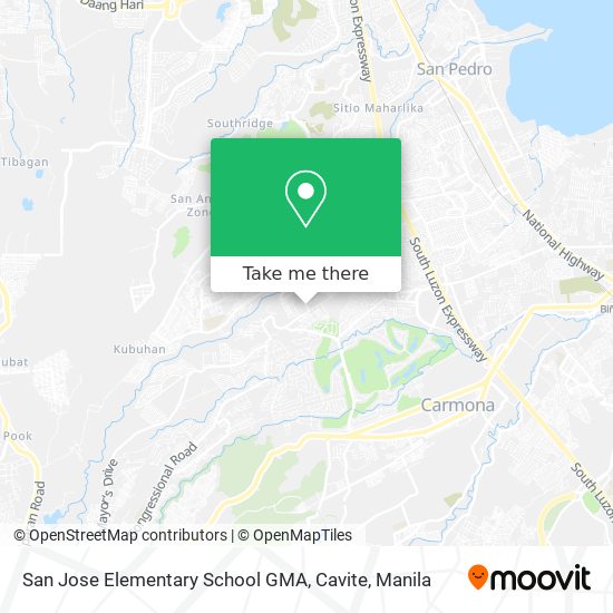 San Jose Elementary School GMA, Cavite map