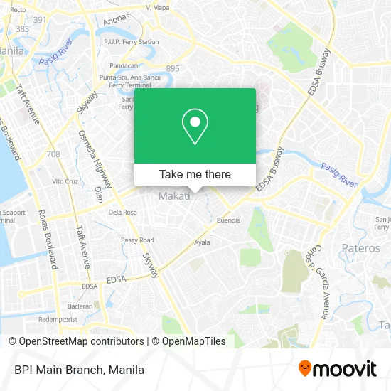 BPI Main Branch map