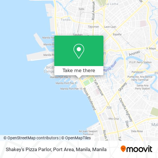 Shakey's Pizza Parlor, Port Area, Manila map