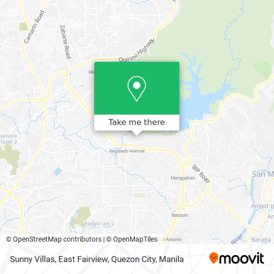 Sunny Villas, East Fairview, Quezon City map