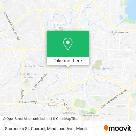 Starbucks St. Charbel, Mindanao Ave. map