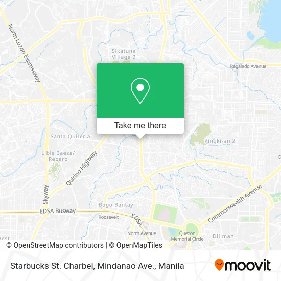 Starbucks St. Charbel, Mindanao Ave. map